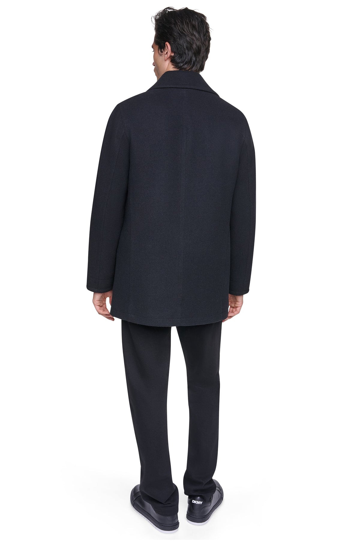 Charcoal DKNY FAUX WOOL PEACOAT