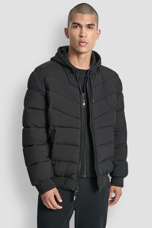 IRON DKNY STRETCH BOMBER JACKET