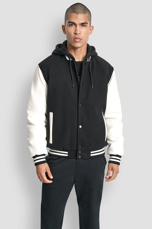 Black DKNY VARSITY JACKET