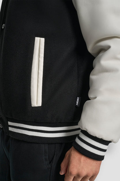 Black DKNY VARSITY JACKET