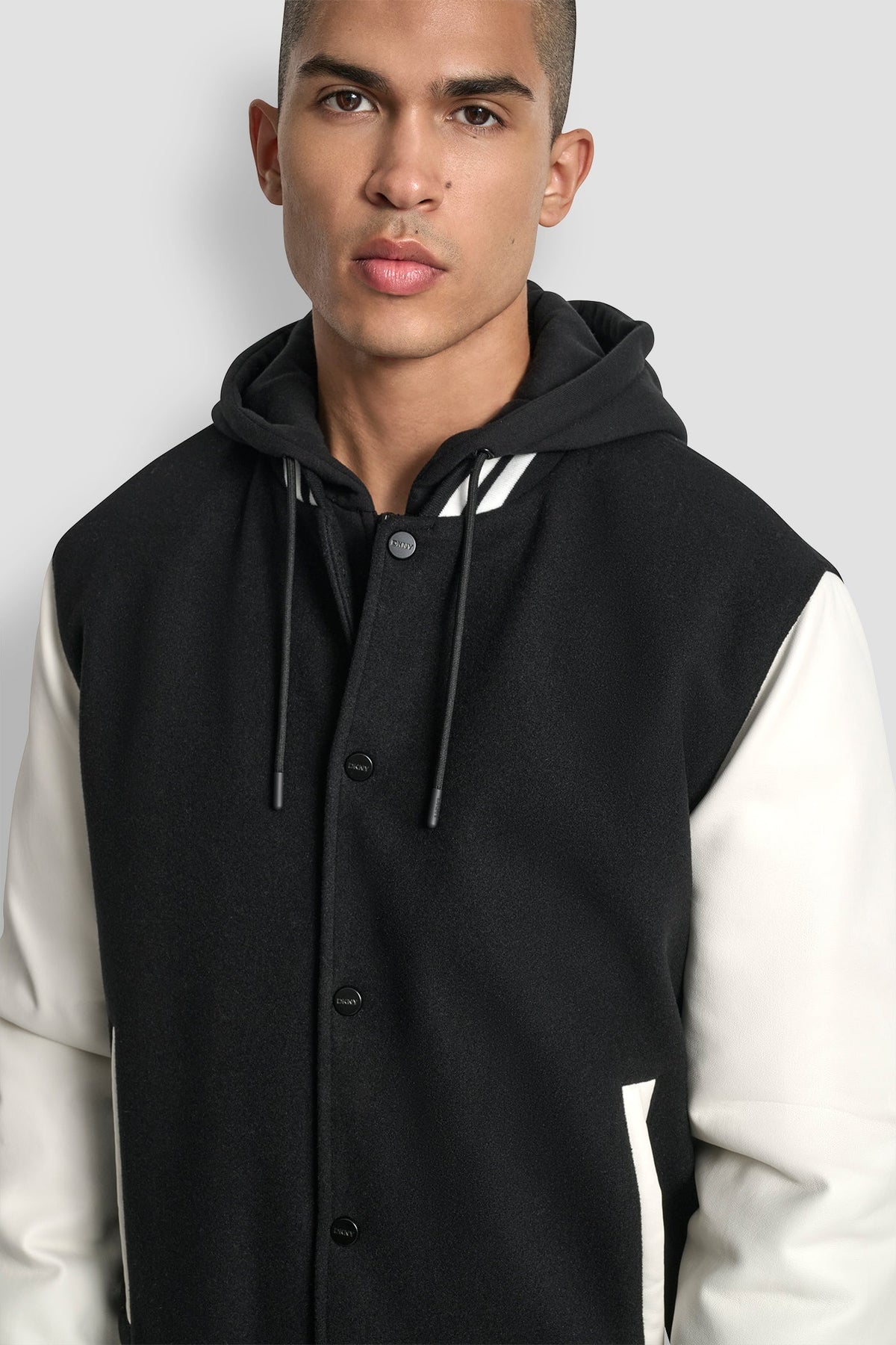 Black DKNY VARSITY JACKET