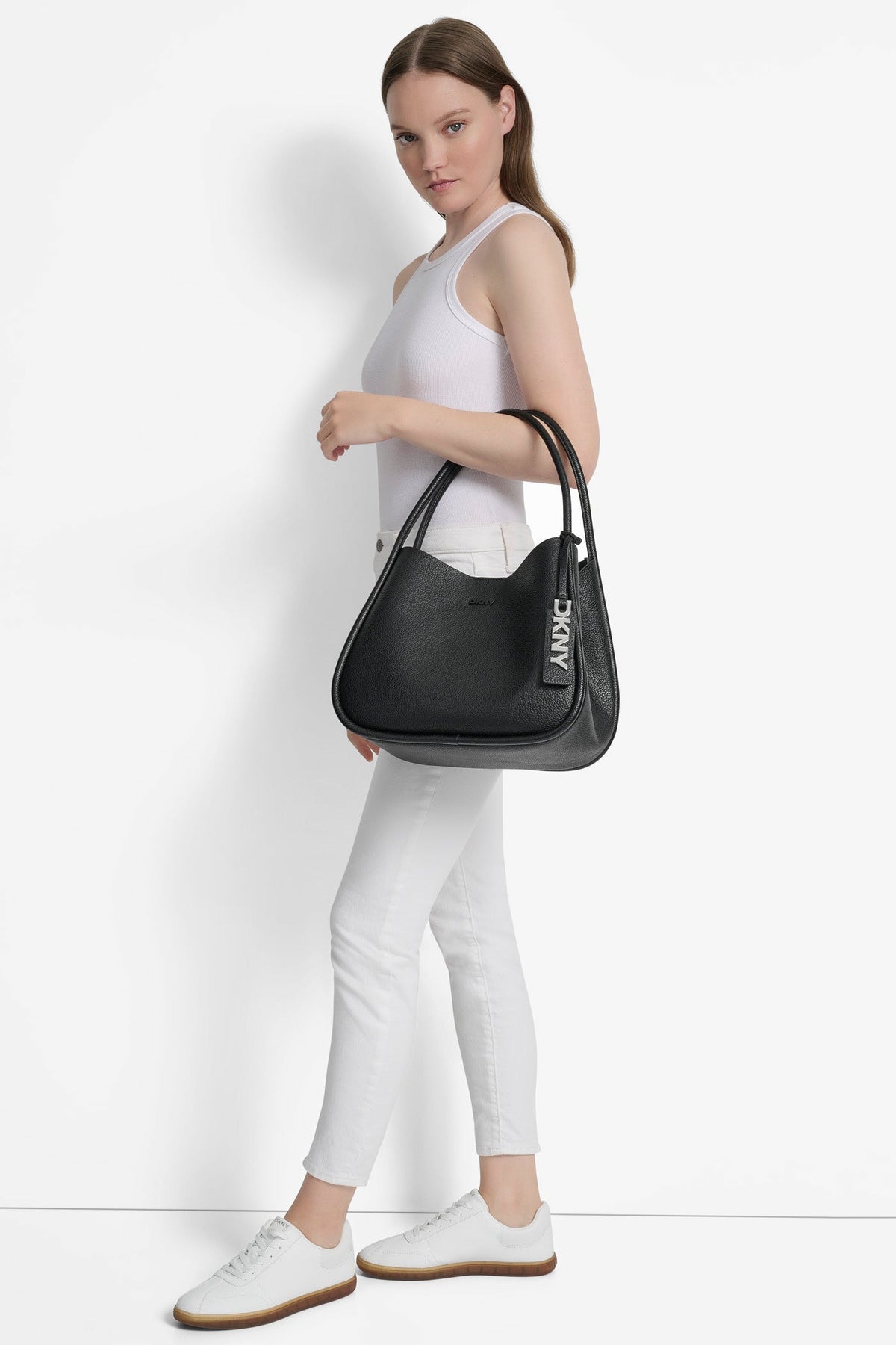Black DKNY CAPRI LARGE HOBO BAG