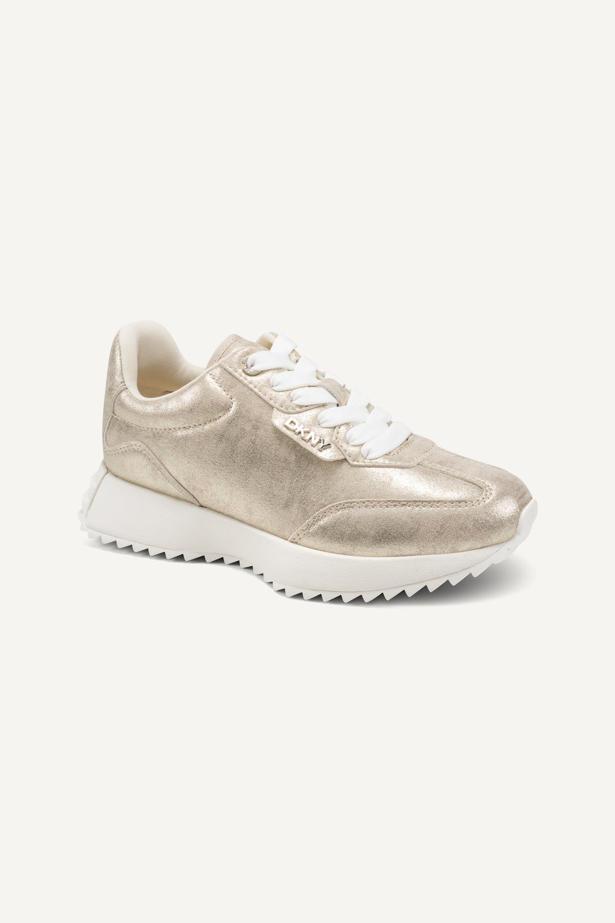 Silver DKNY NAPLES LACE UP SNEAKER