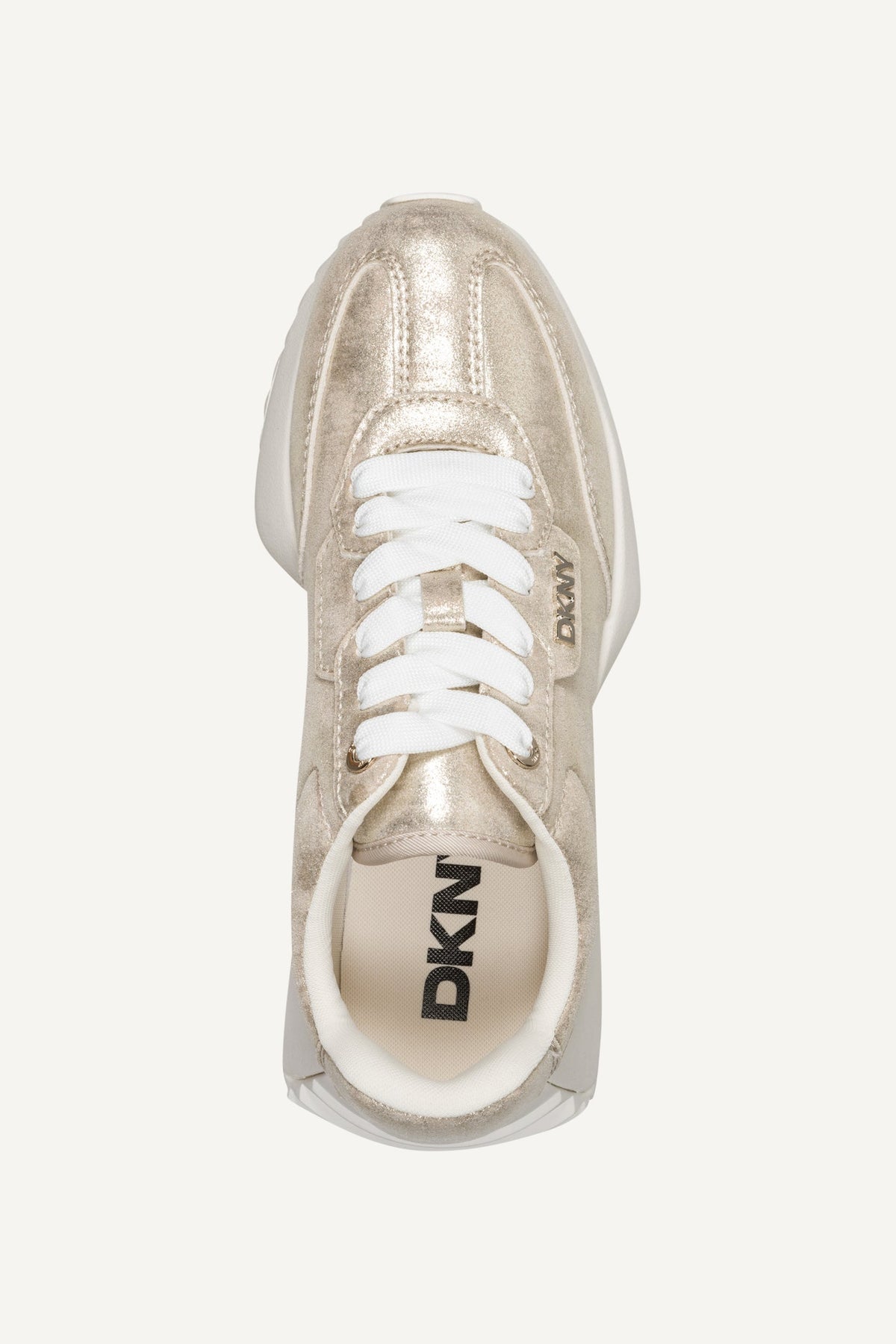 Silver DKNY NAPLES LACE UP SNEAKER