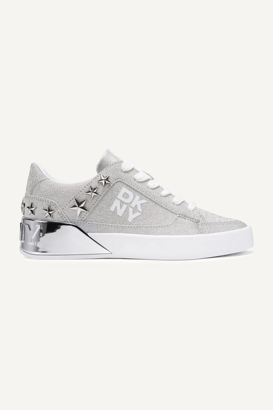 Silver DKNY MANSERRA LACE UP SNEAKER
