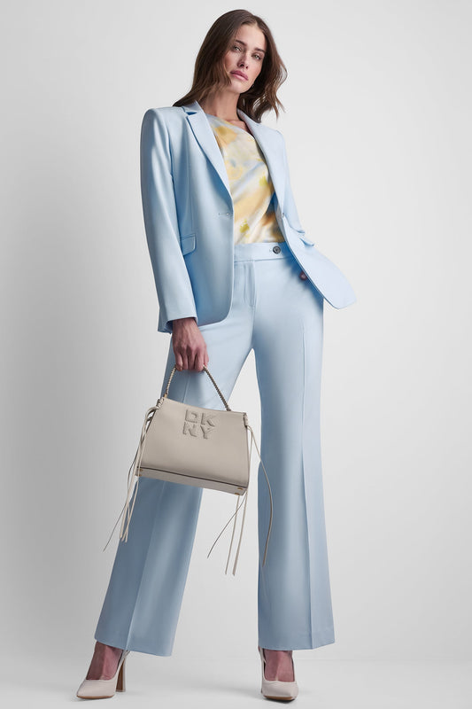 Light Blue DKNY SINGLE BUTTON FRONT BLAZER