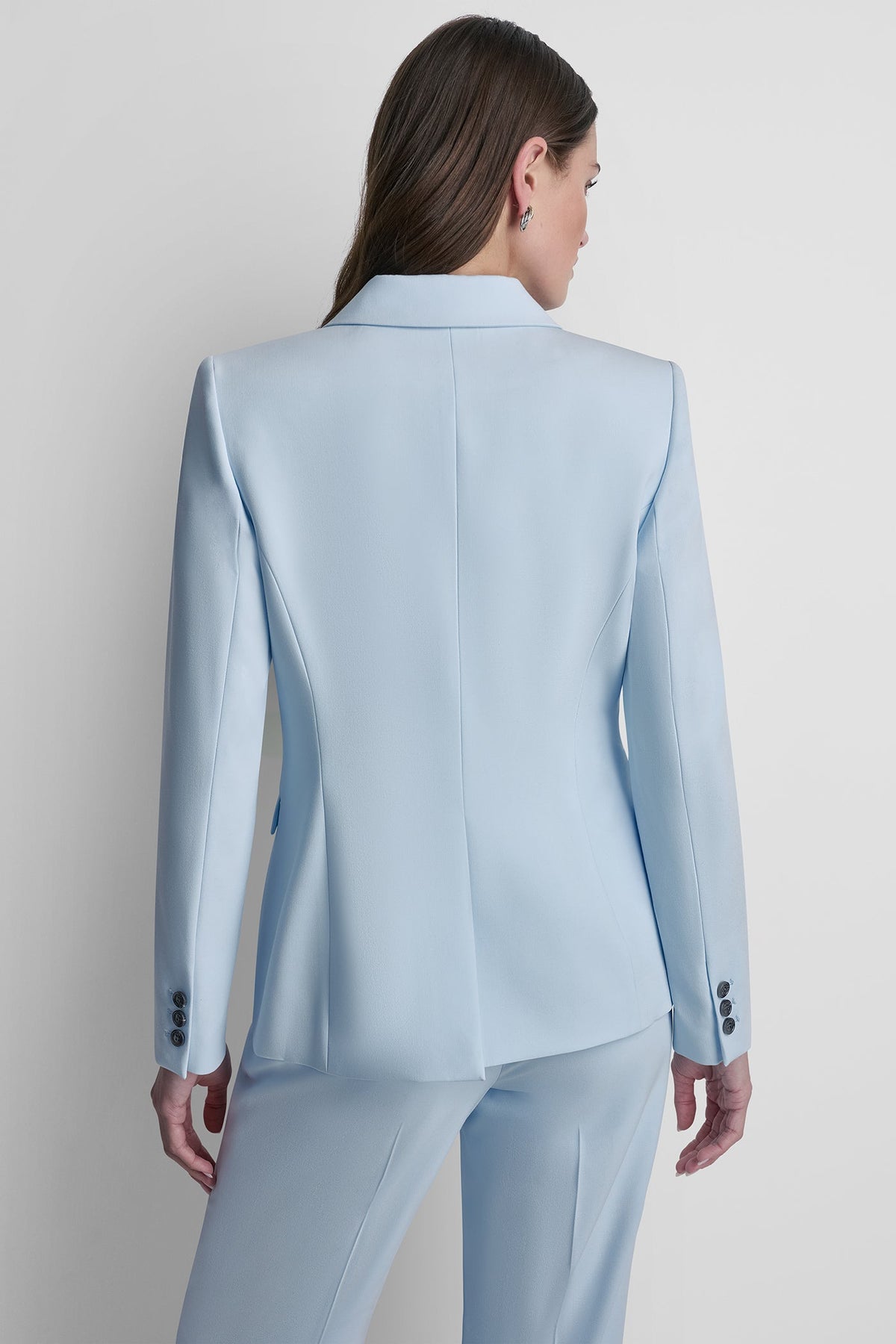 Light Blue DKNY SINGLE BUTTON FRONT BLAZER