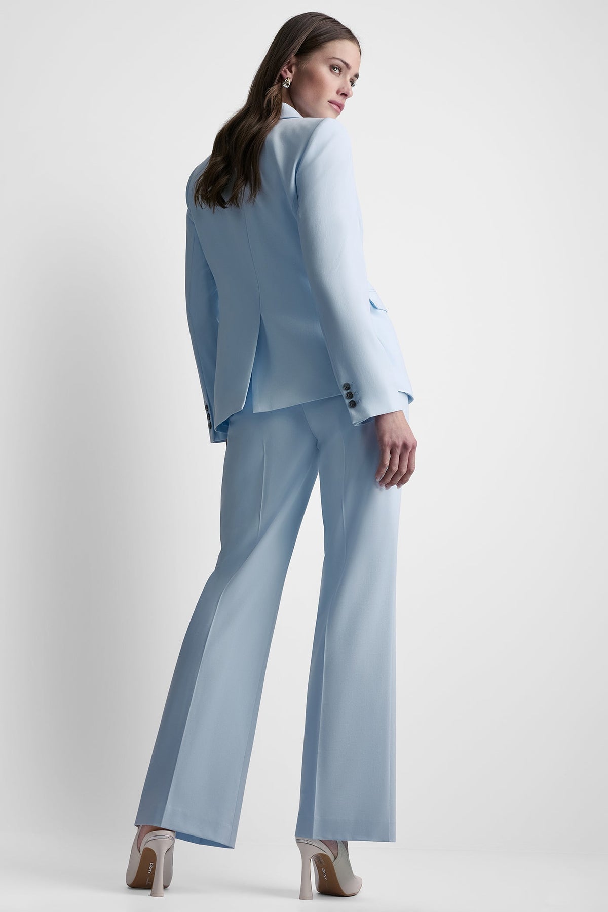 Light Blue DKNY SINGLE BUTTON FRONT BLAZER
