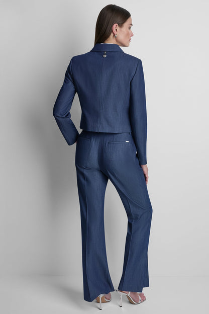 Dark Navy DKNY CROPPED BLAZER