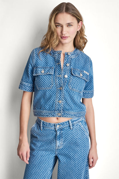 Midwood DKNY PATCH POCKET DENIM SHIRT JACKET