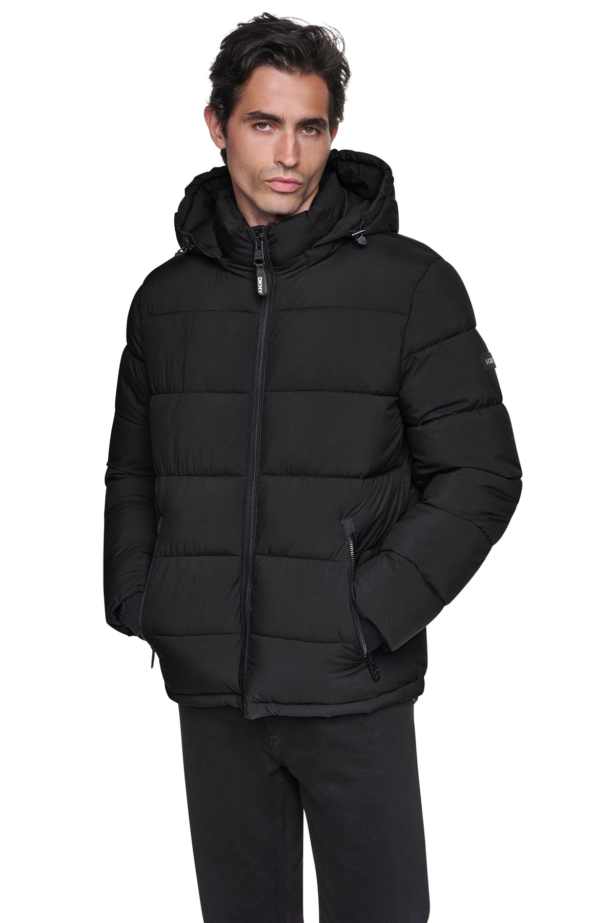 Oxblood DKNY HEAVY WEIGHT HOODED PUFFER