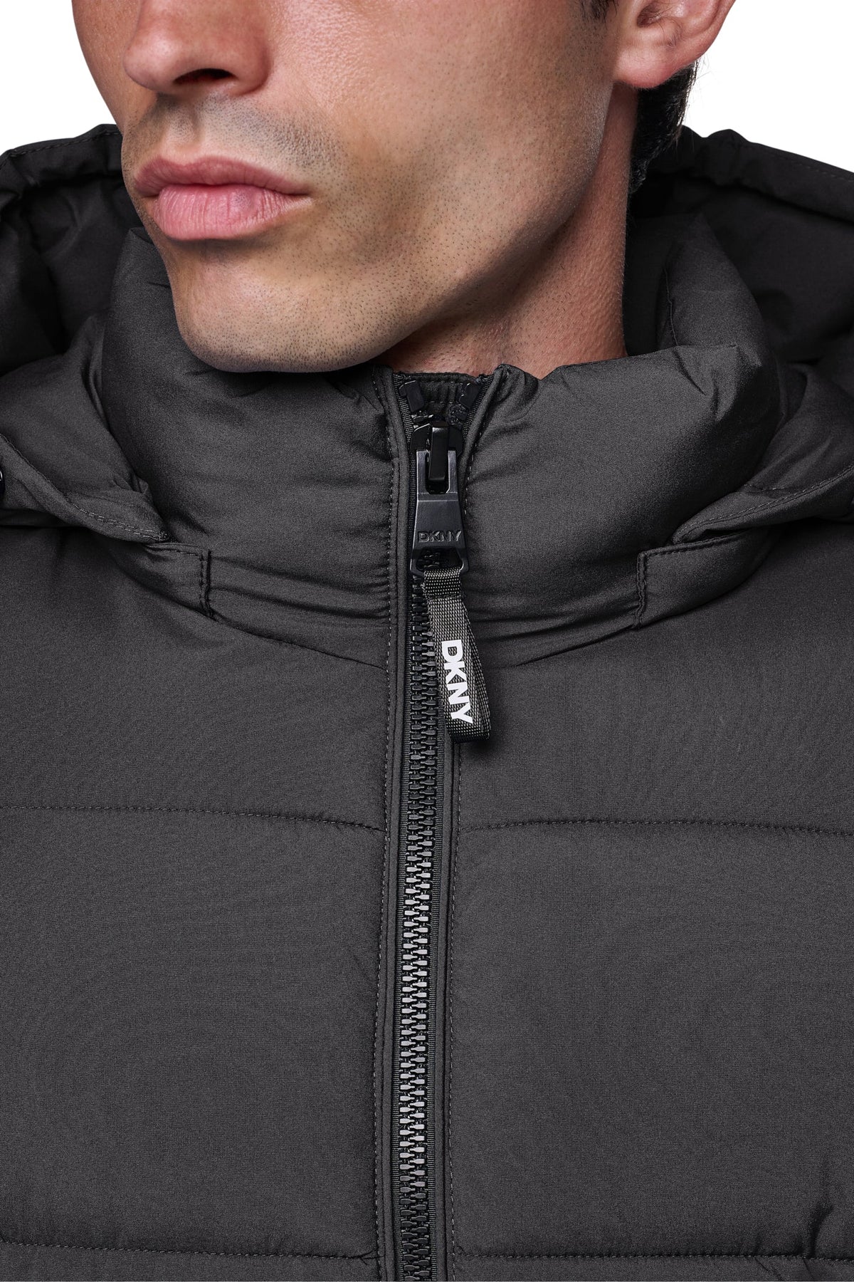 Oxblood DKNY HEAVY WEIGHT HOODED PUFFER