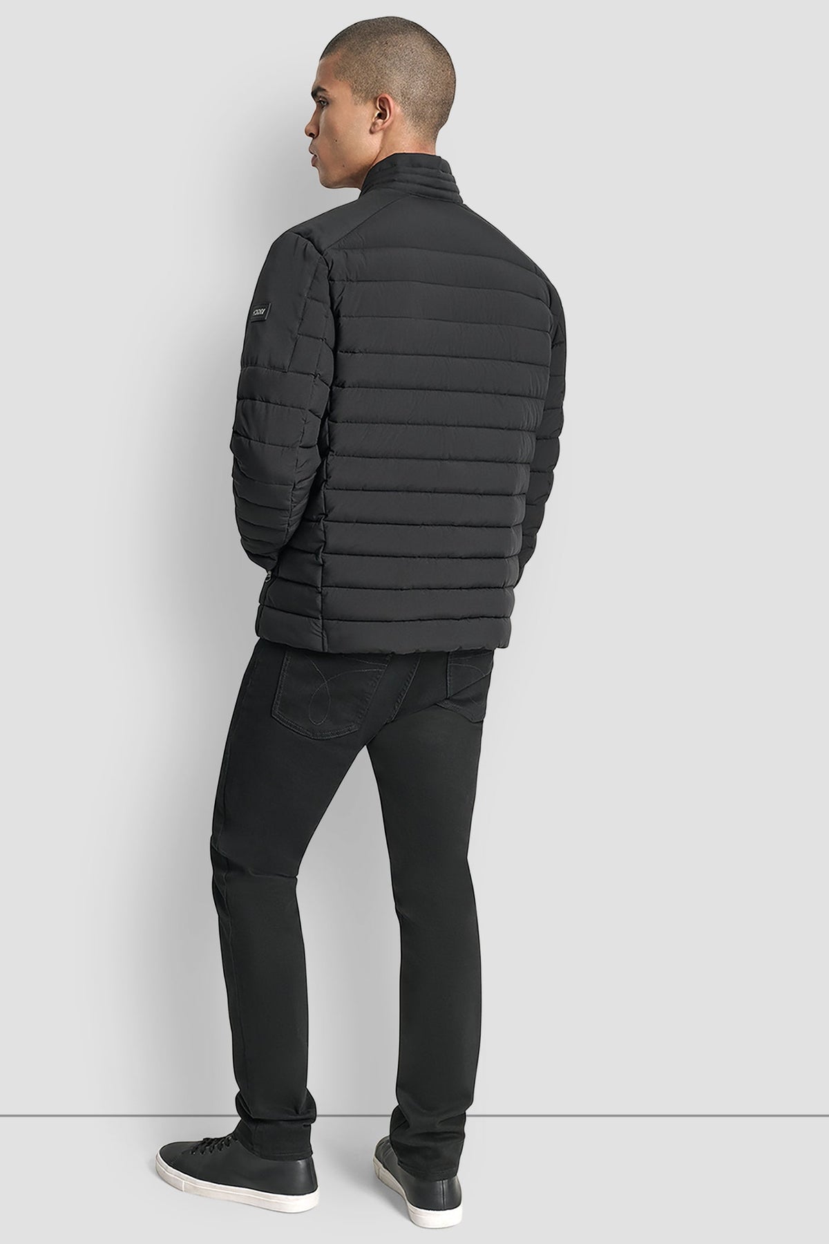 Black DKNY LIGHT WEIGHT MOTO JACKET