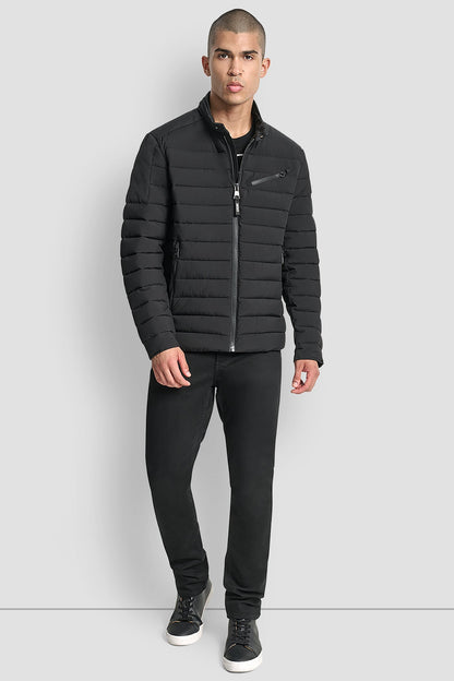 Black DKNY LIGHT WEIGHT MOTO JACKET
