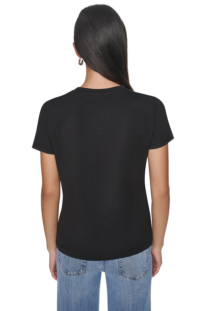 White DKNY NYC NIGHTS GRAPHIC TEE