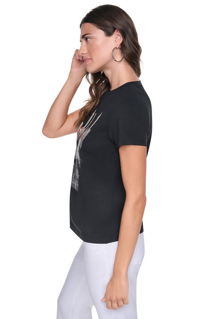 Black DKNY CENTRAL PARK GRAPHIC TEE