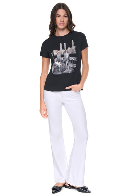 Black DKNY CENTRAL PARK GRAPHIC TEE