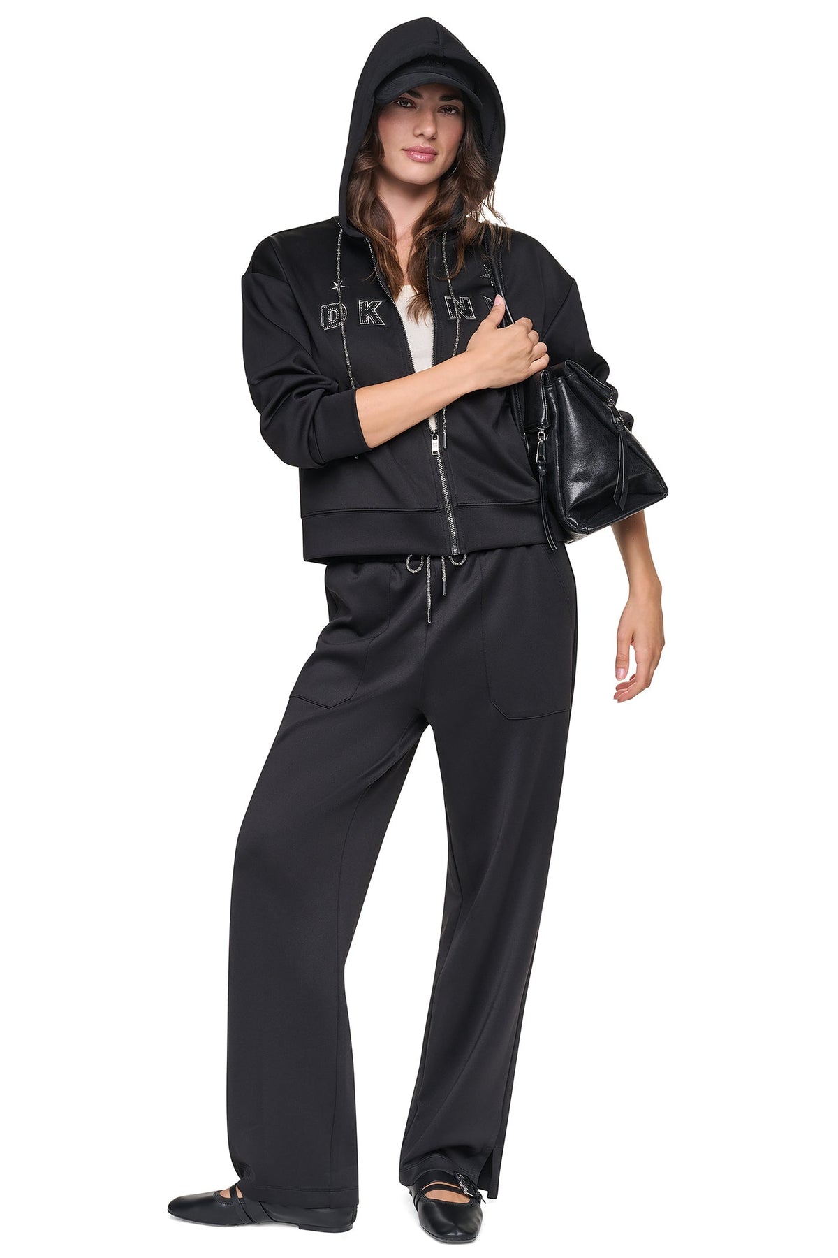 Ivory DKNY PINS & PATCHES DRAWSTRING PANT