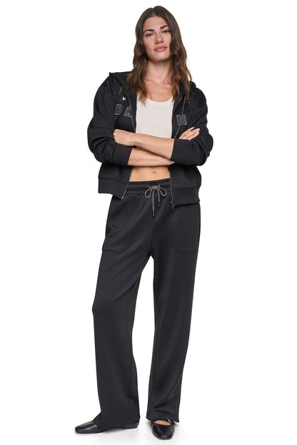 Ivory DKNY PINS & PATCHES DRAWSTRING PANT