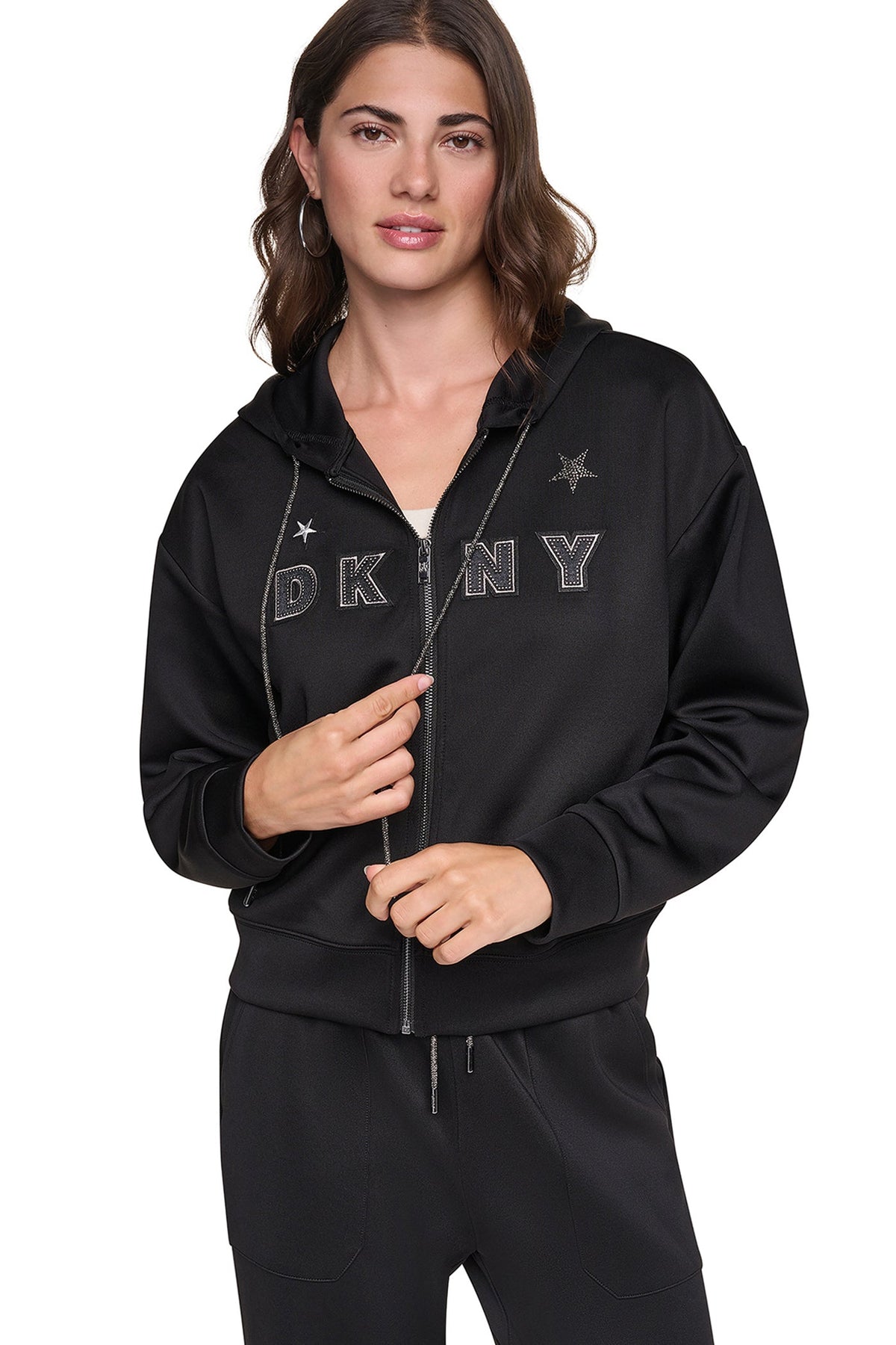 Ivory DKNY PINS & PATCHES HOODIE