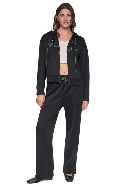 Ivory DKNY PINS & PATCHES HOODIE