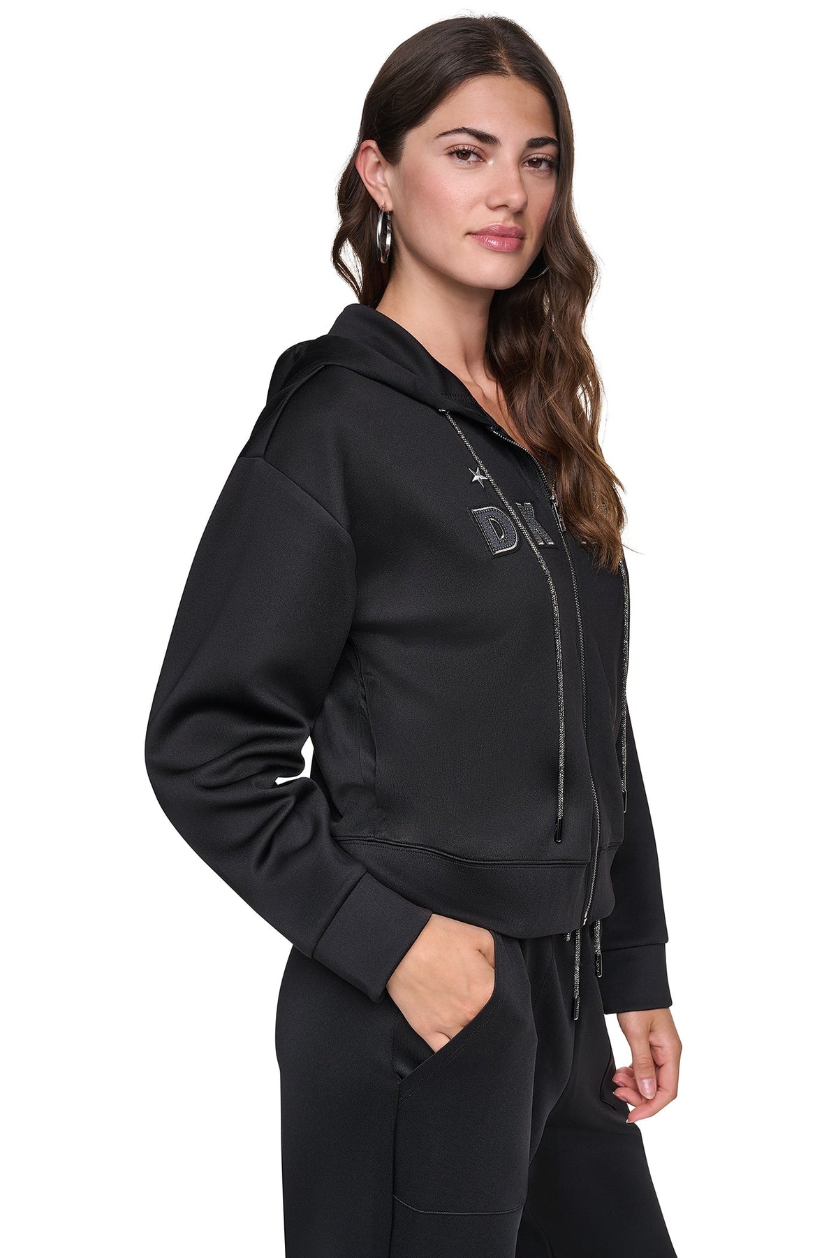 Ivory DKNY PINS & PATCHES HOODIE