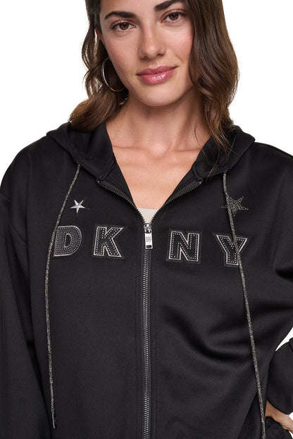 Ivory DKNY PINS & PATCHES HOODIE
