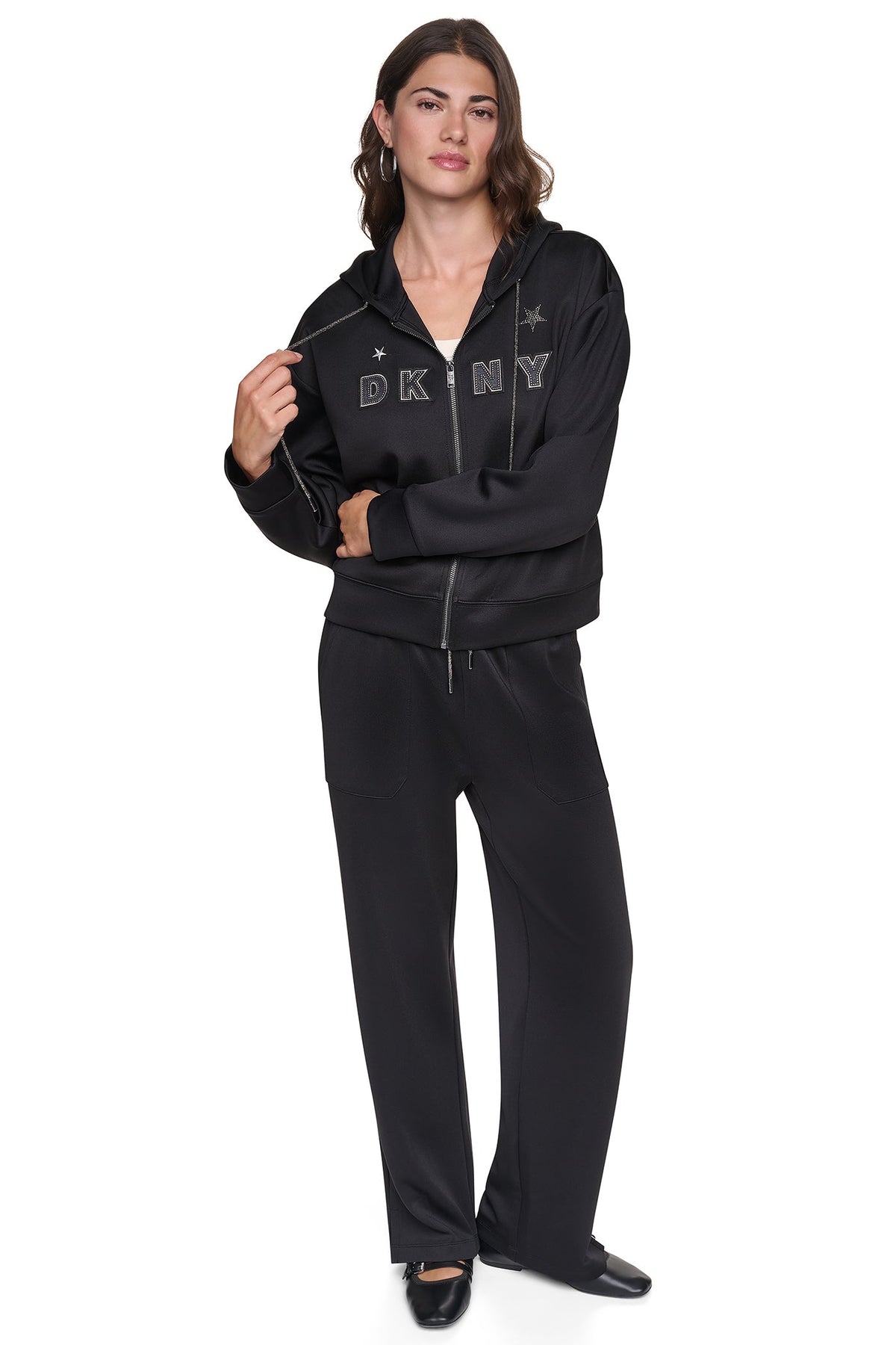 Ivory DKNY PINS & PATCHES HOODIE