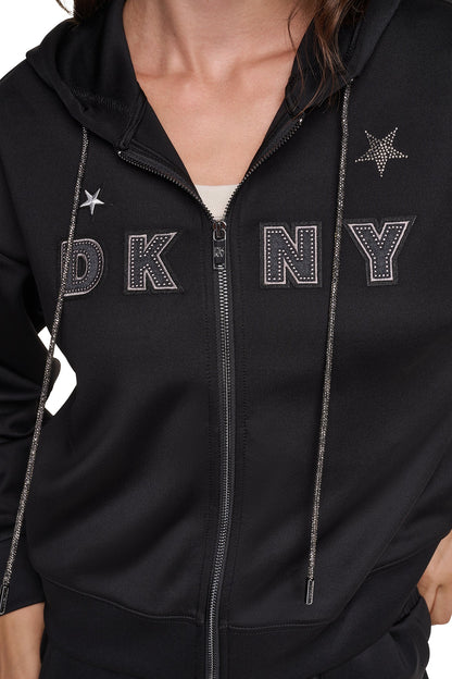 Ivory DKNY PINS & PATCHES HOODIE