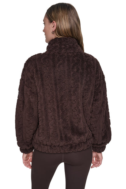Eggnog DKNY CABLE SHERPA FULL ZIP JACKET