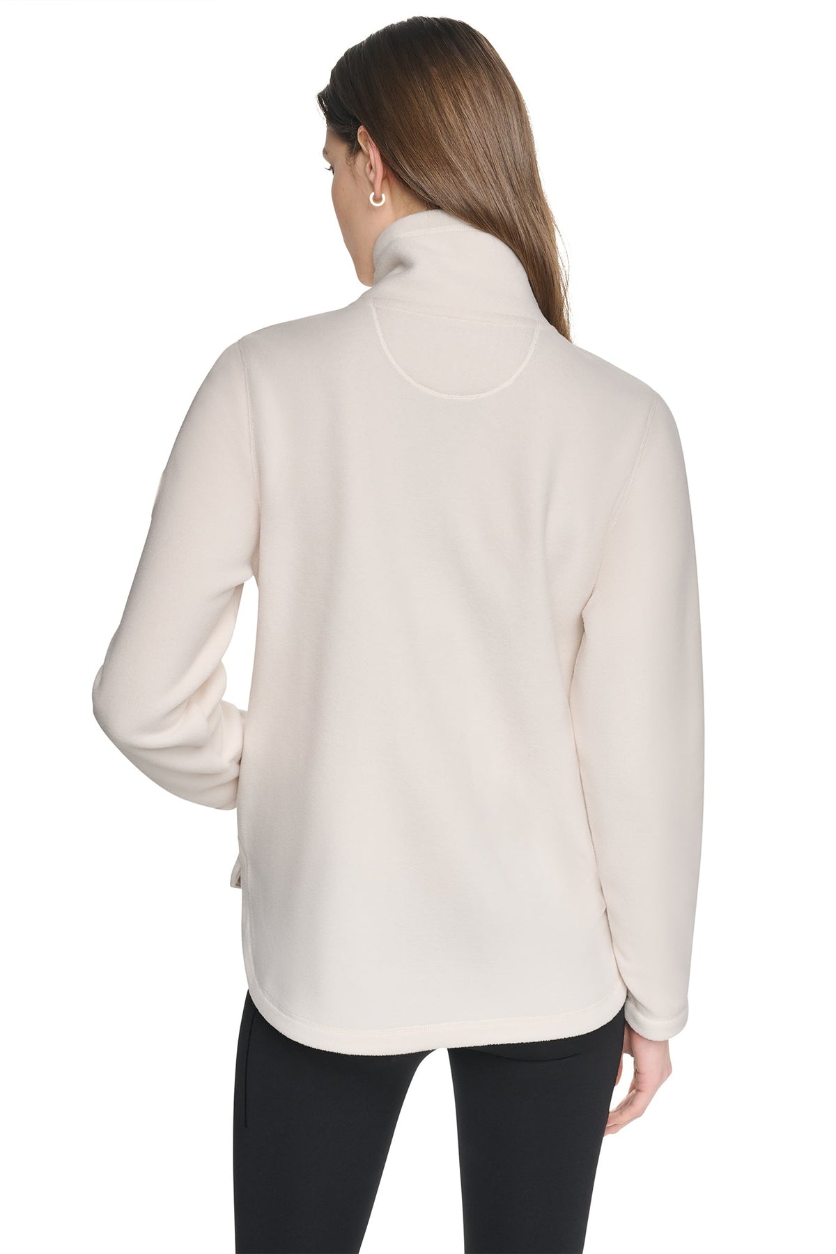 Black DKNY TECH FLEECE FULL ZIP JACKET