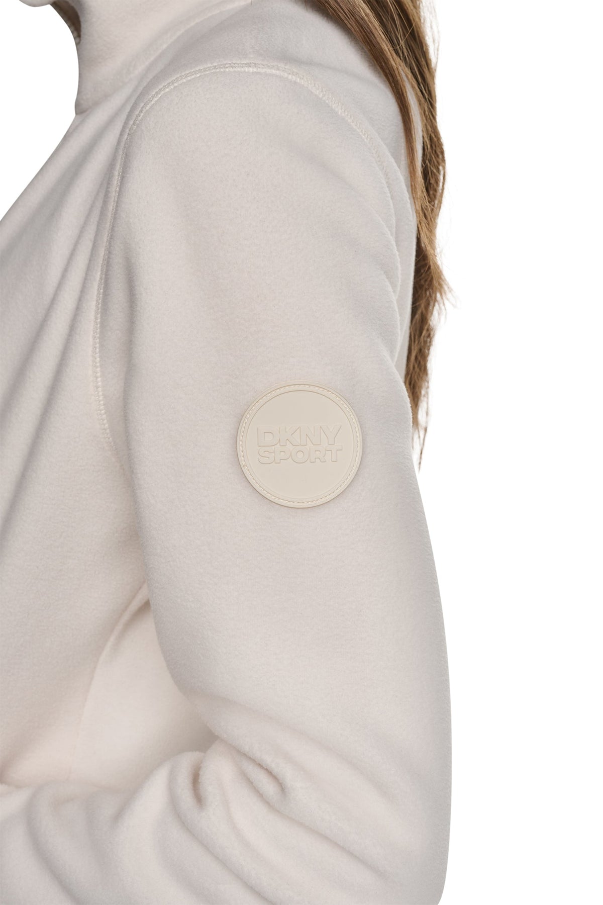 Black DKNY TECH FLEECE FULL ZIP JACKET