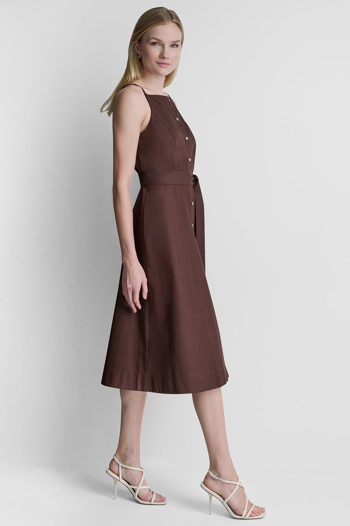 Java DKNY SLEEVELESS MIDI FIT & FLARE DRESS