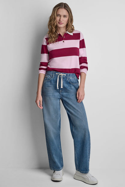 Cedar Street DKNY MID-RISE STRAIGHT LEG WITH LOGO DETAIL