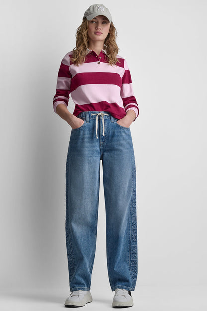 Cedar Street DKNY MID-RISE STRAIGHT LEG WITH LOGO DETAIL