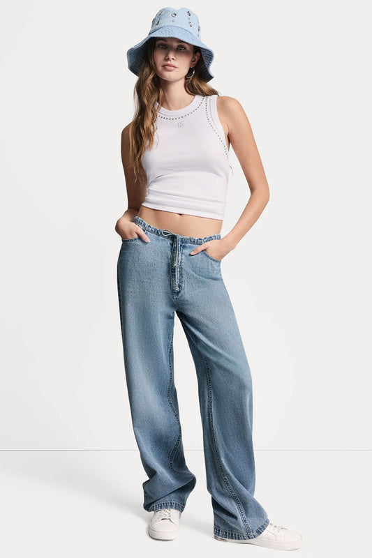 Eden DKNY MID-RISE RELAXED STRAIGHT LEG WITH DRAWCORD