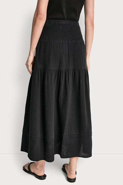 Mineral DKNY SMOCKED WAIST MAXI TIERED SKIRT