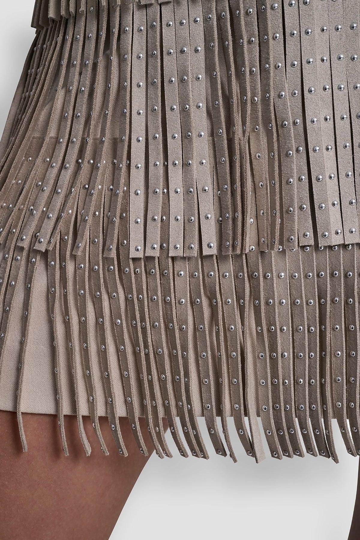 Pebble DKNY STUDDED FRINGE MINI SKIRT