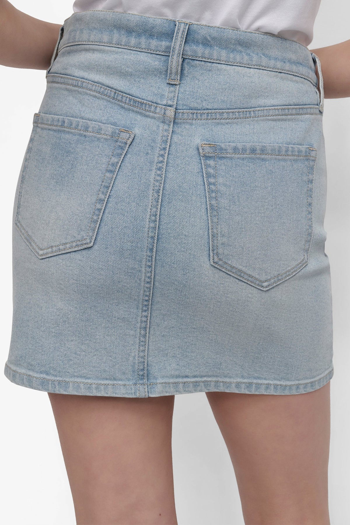 HEAT WAVE DKNY MINI SKIRT WITH RHINESTONE EMBELLISHMENT