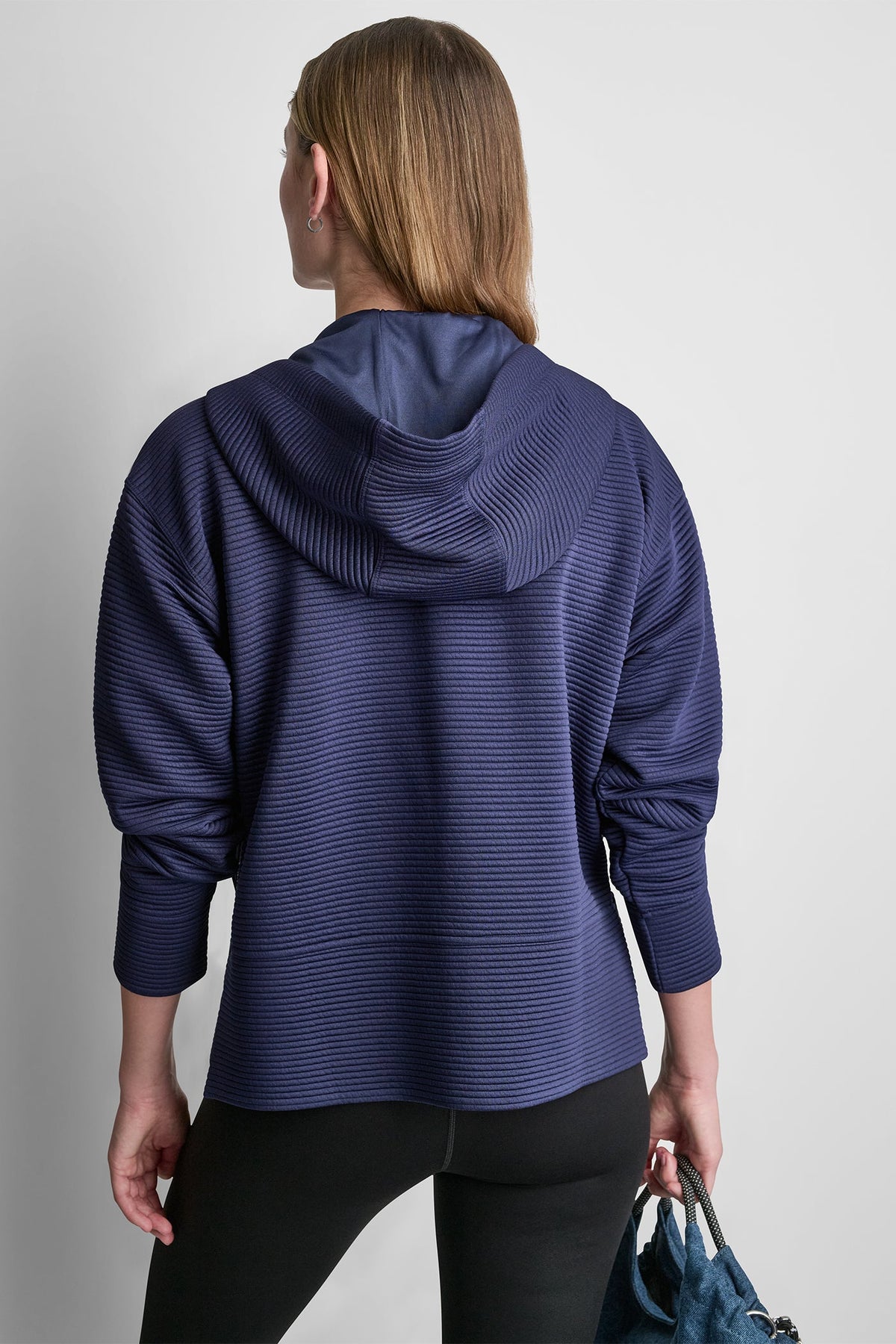 Peacoat DKNY TECH OTTOMAN FULL ZIP HOODIE