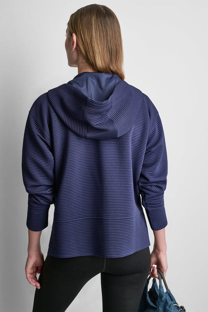 Peacoat DKNY TECH OTTOMAN FULL ZIP HOODIE
