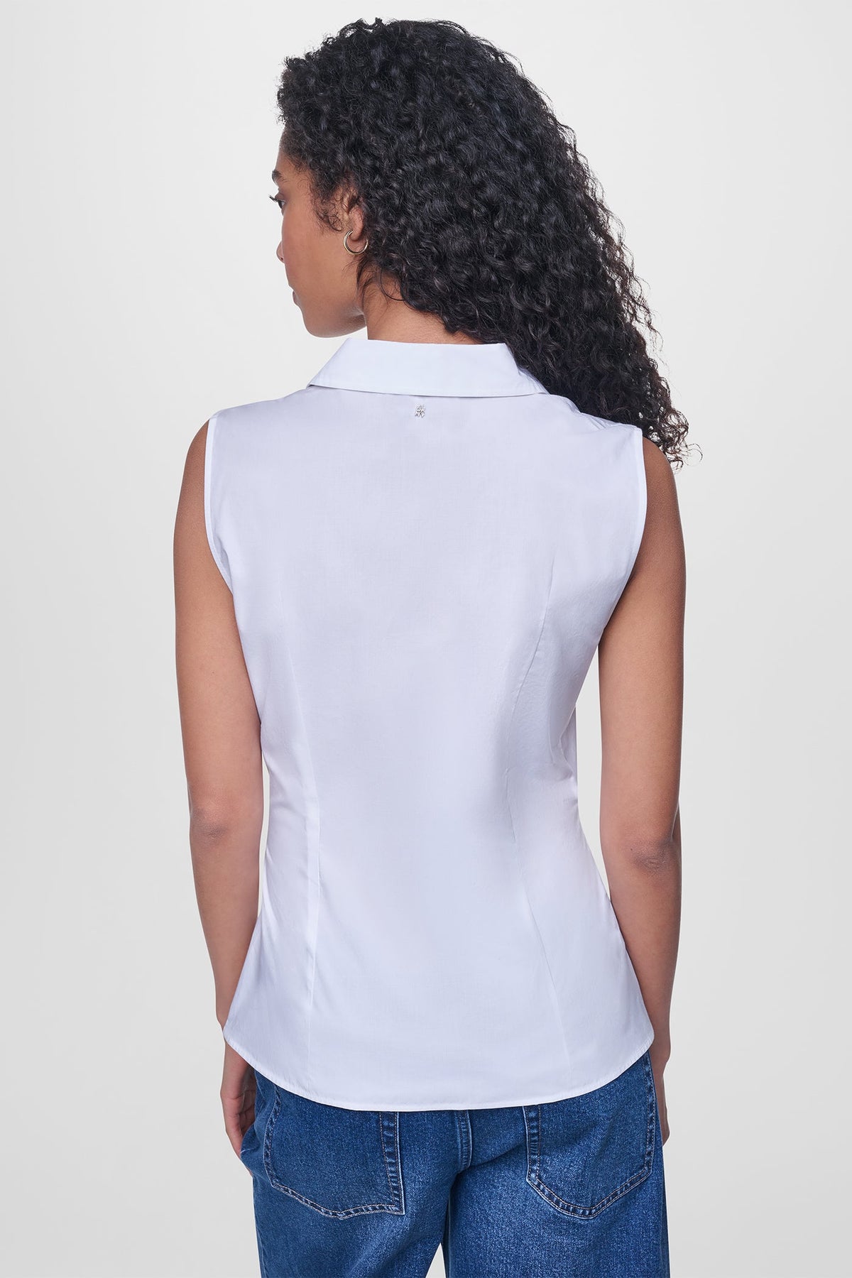 Chestnut DKNY POPLIN TWIST FRONT SHIRT