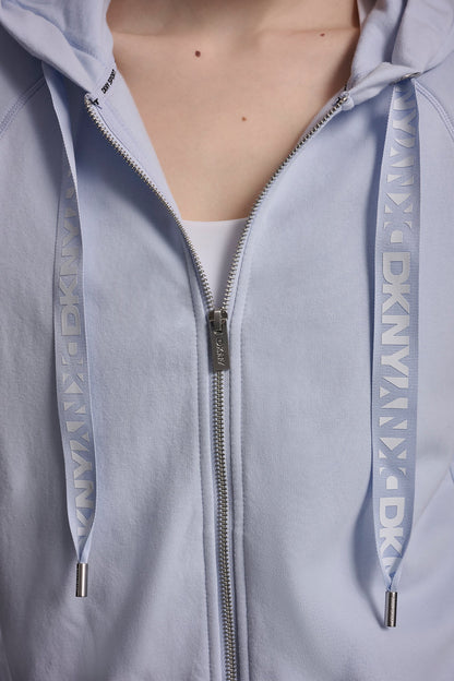 Punch DKNY TWO-TONE LOGO DRAWSTRING HOODIE