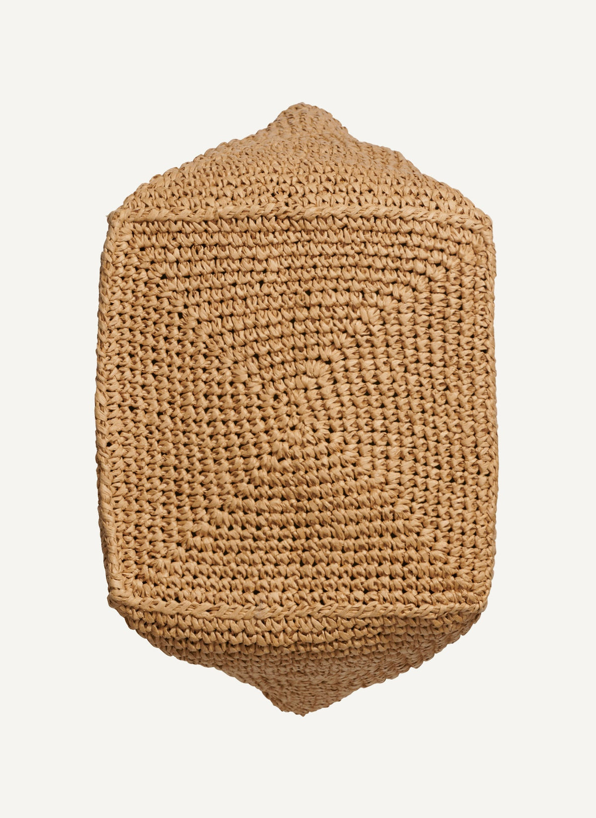 Natural/Black DKNY PALOMA CROCHET STRAW LOGO TOTE