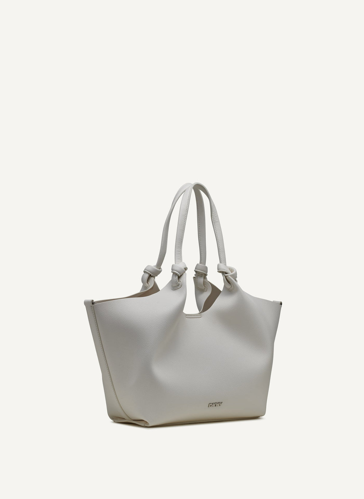 Marshmallow DKNY PAULA MEDIUM TOTE WITH LOGO STRAP