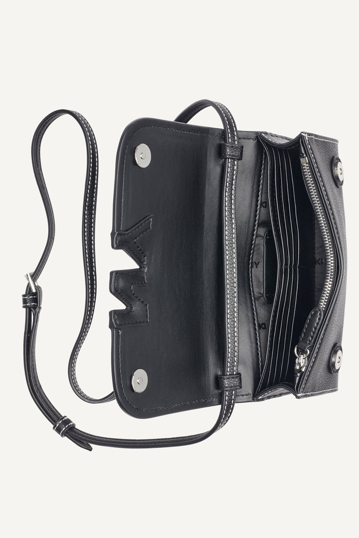 Natural/Black DKNY NICOLE FLAP CROSSBODY