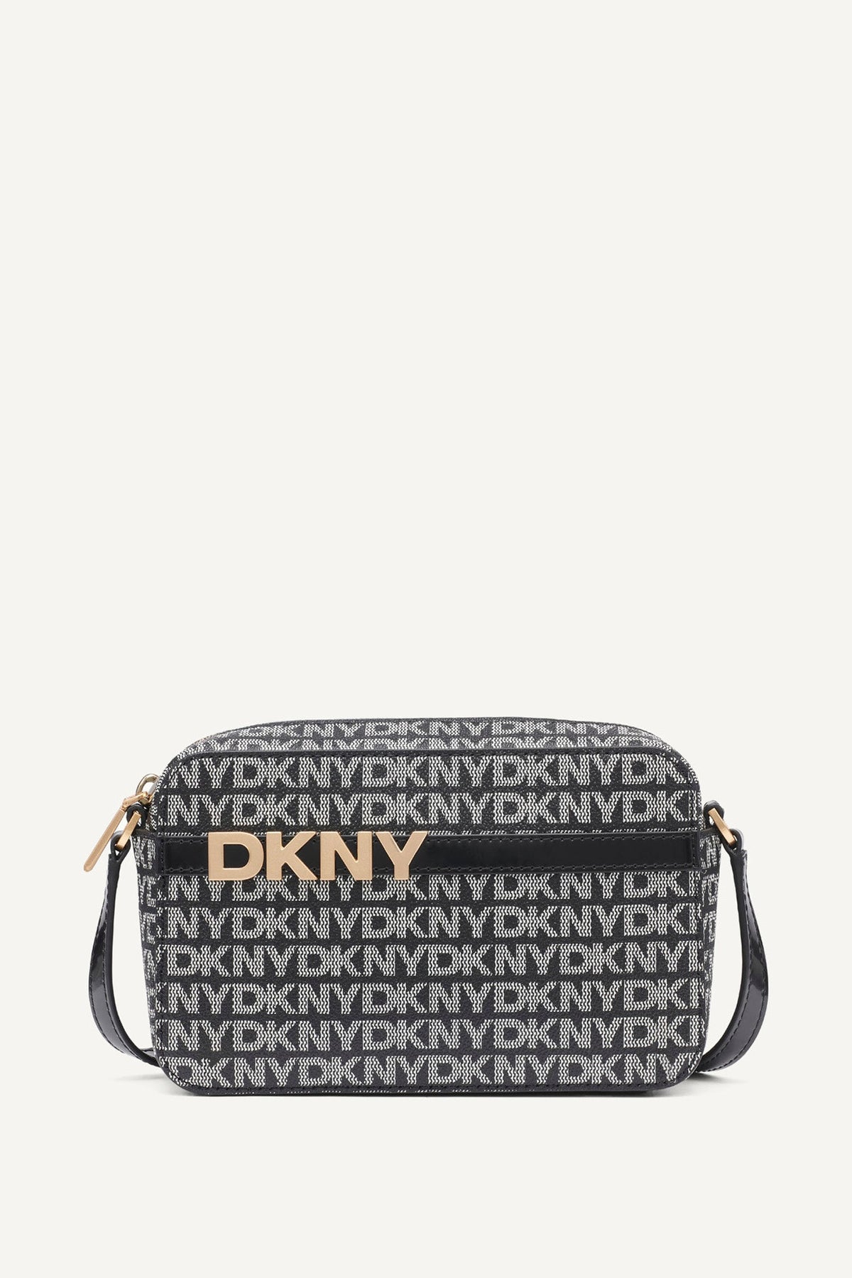 BLACK LOGO/BLACK DKNY AVRIL LOGO CAMERA BAG