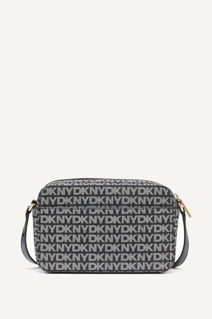BLACK LOGO/BLACK DKNY AVRIL LOGO CAMERA BAG