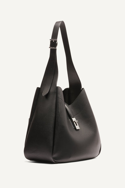 Black/Silver DKNY DARIA LARGE HOBO BAG