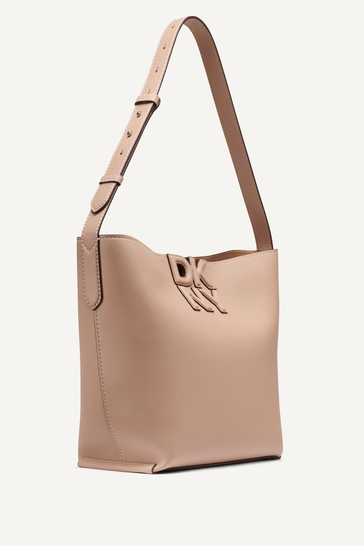 Black/Silver DKNY NICOLE LOGO BUCKET BAG